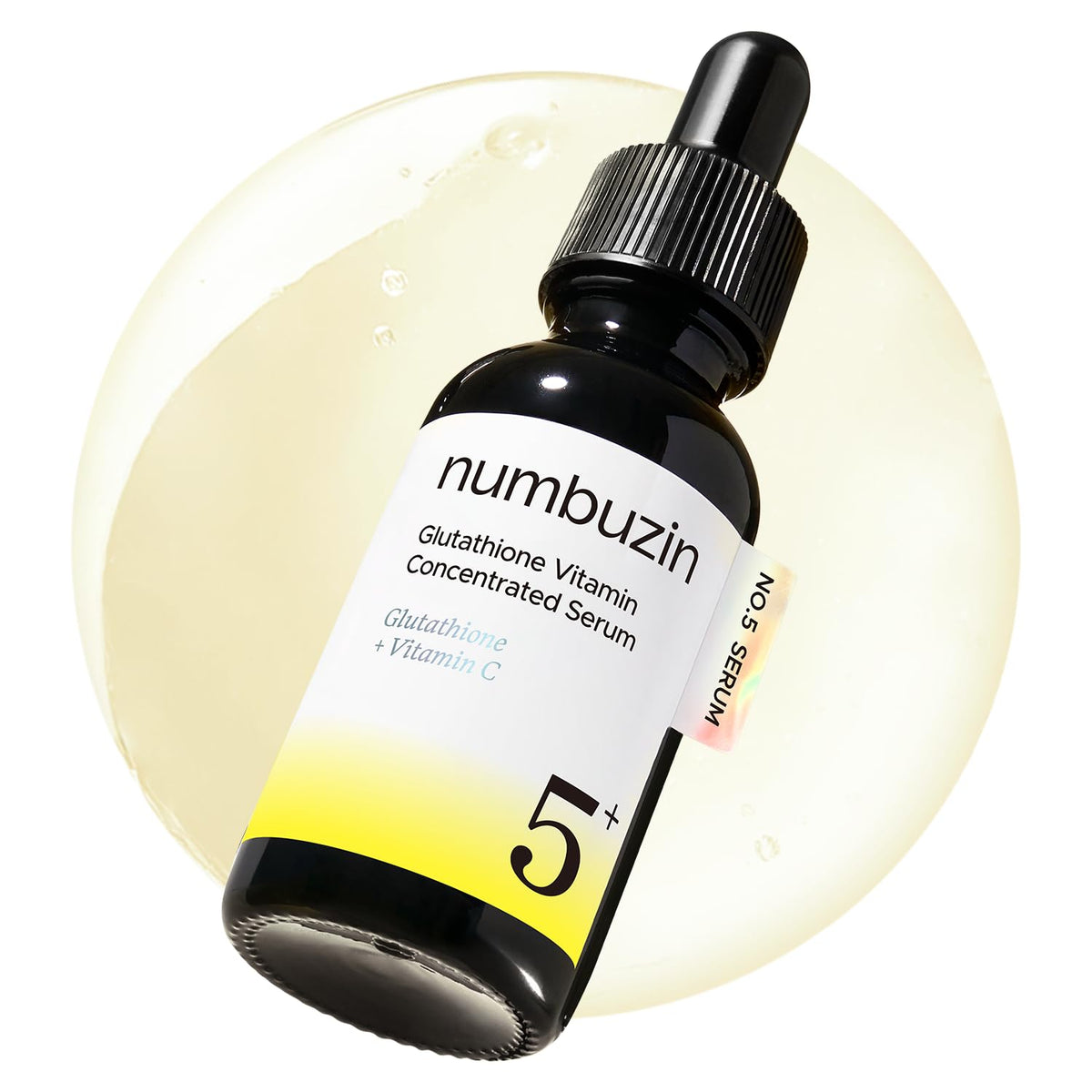 numbuzin bottle front label showing product name and benefits