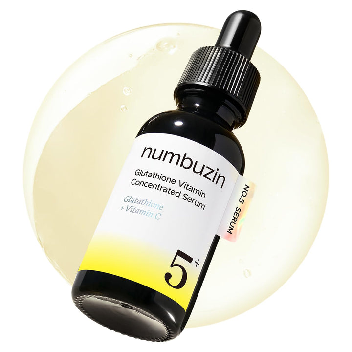numbuzin bottle front label showing product name and benefits