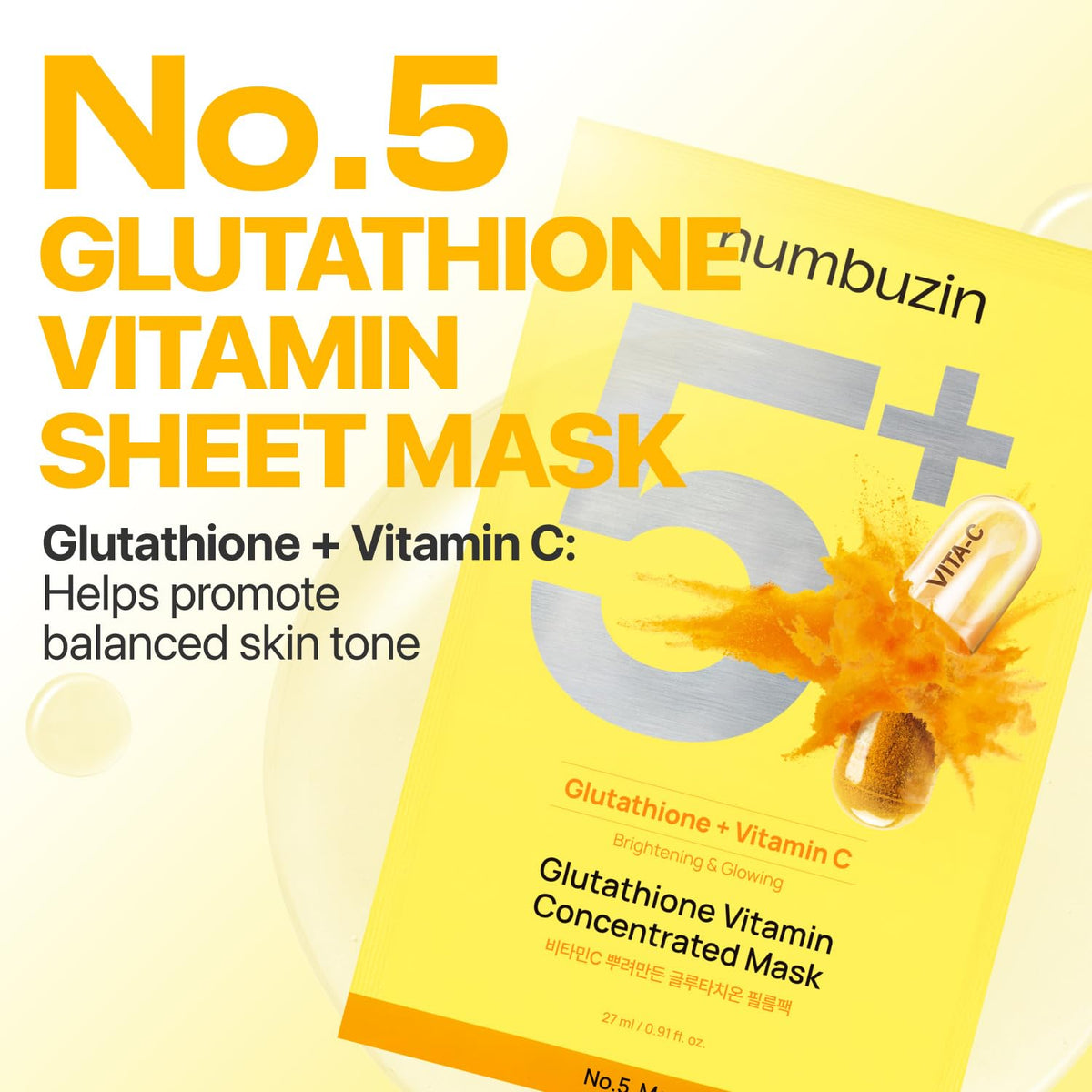 numbuzin open mask with serum visible, showing hydration benefit