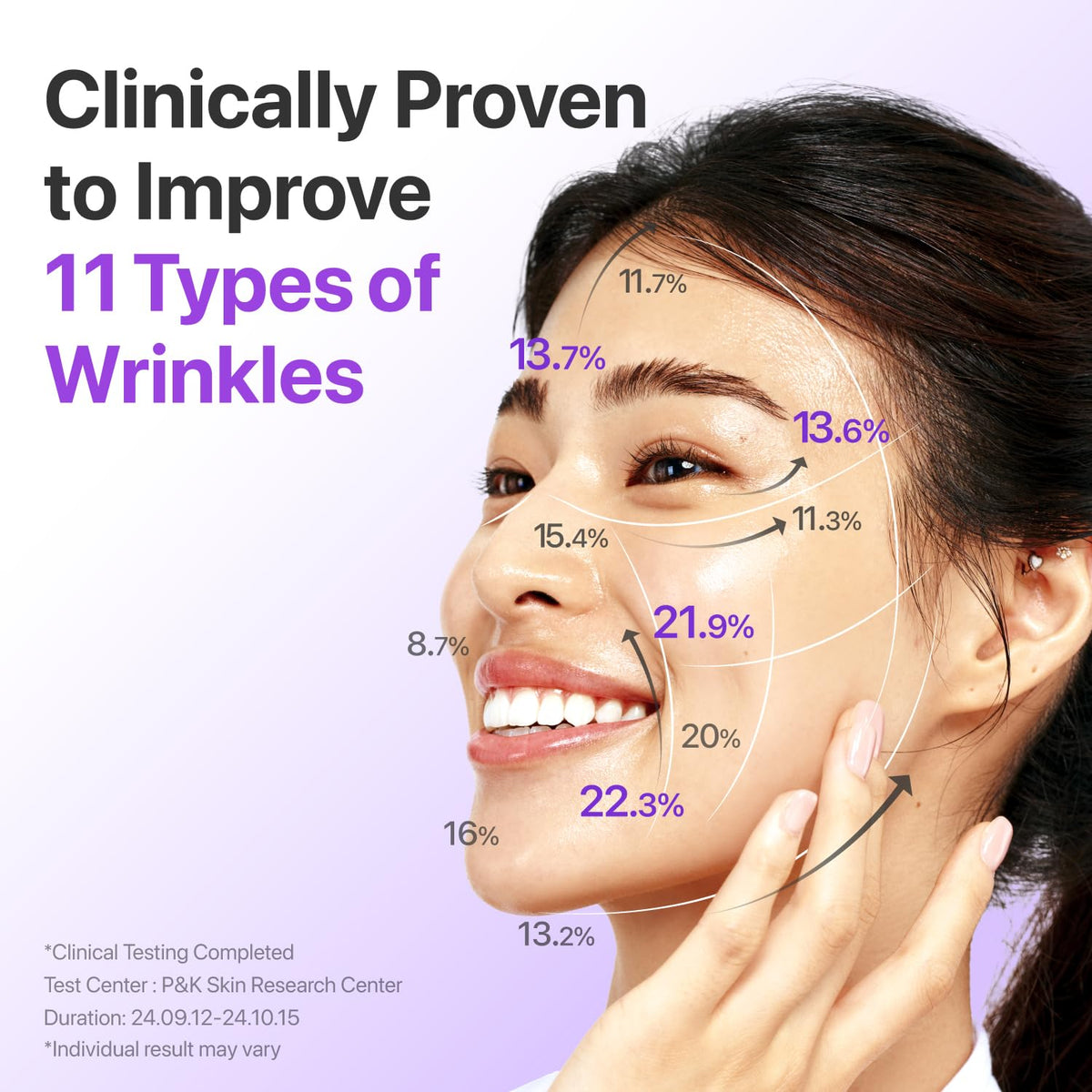 numbuzin applied to neck and decolletage demonstrating targeted firming