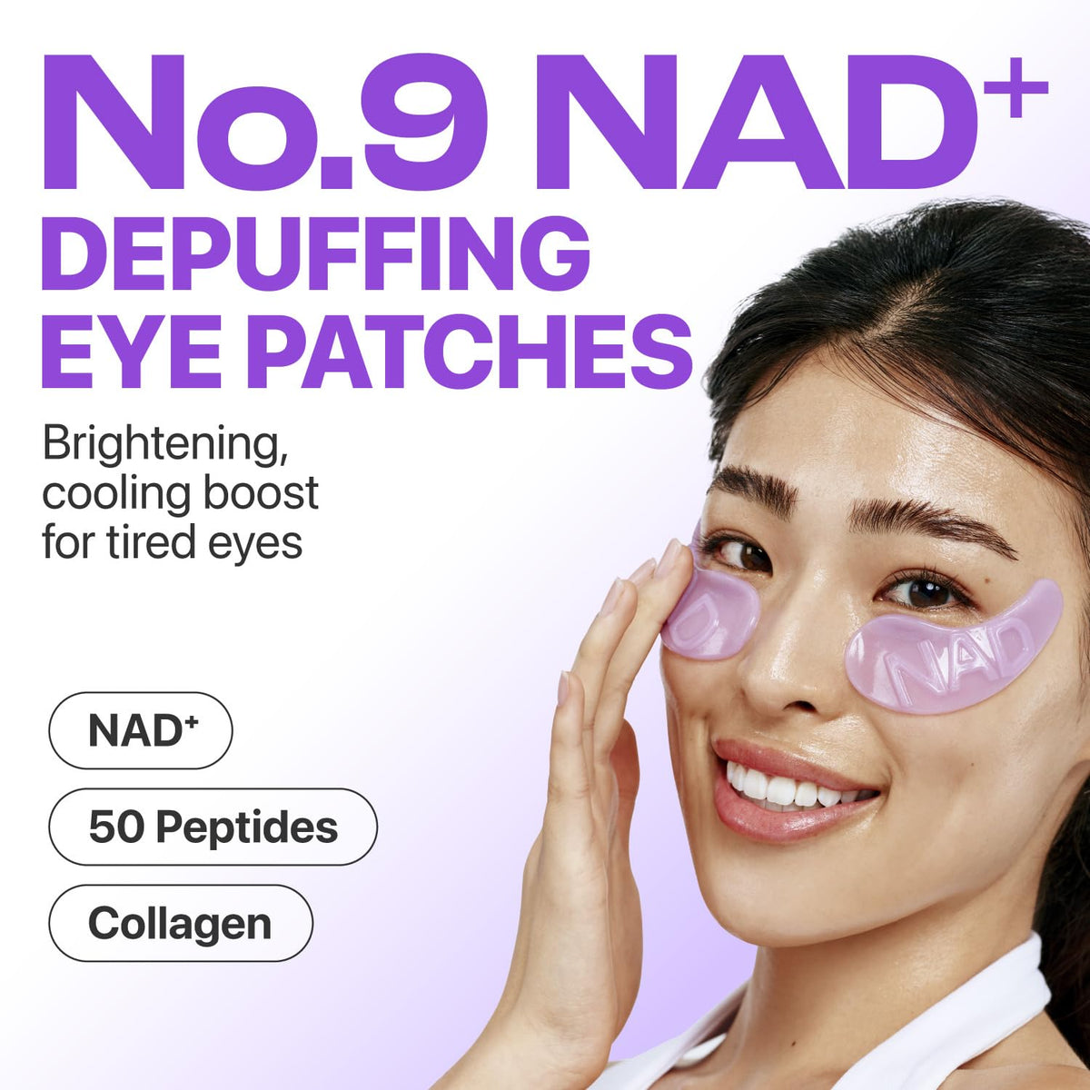 numbuzin open box displaying five pairs of hydrogel patches for convenience
