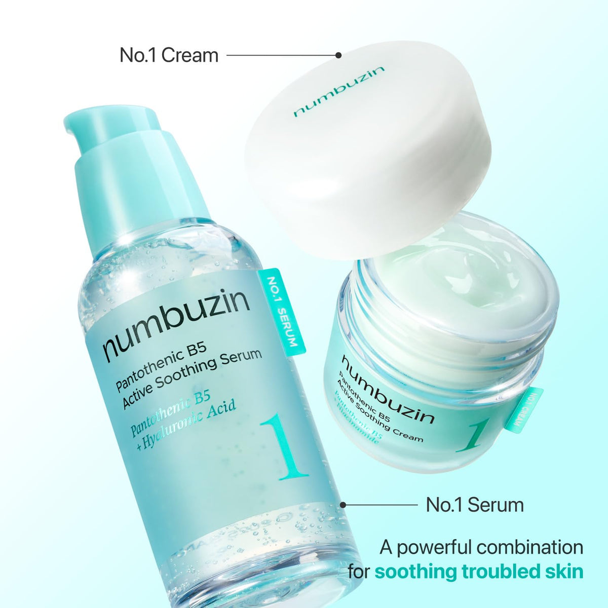 numbuzin serum on bathroom shelf as part of daily routine