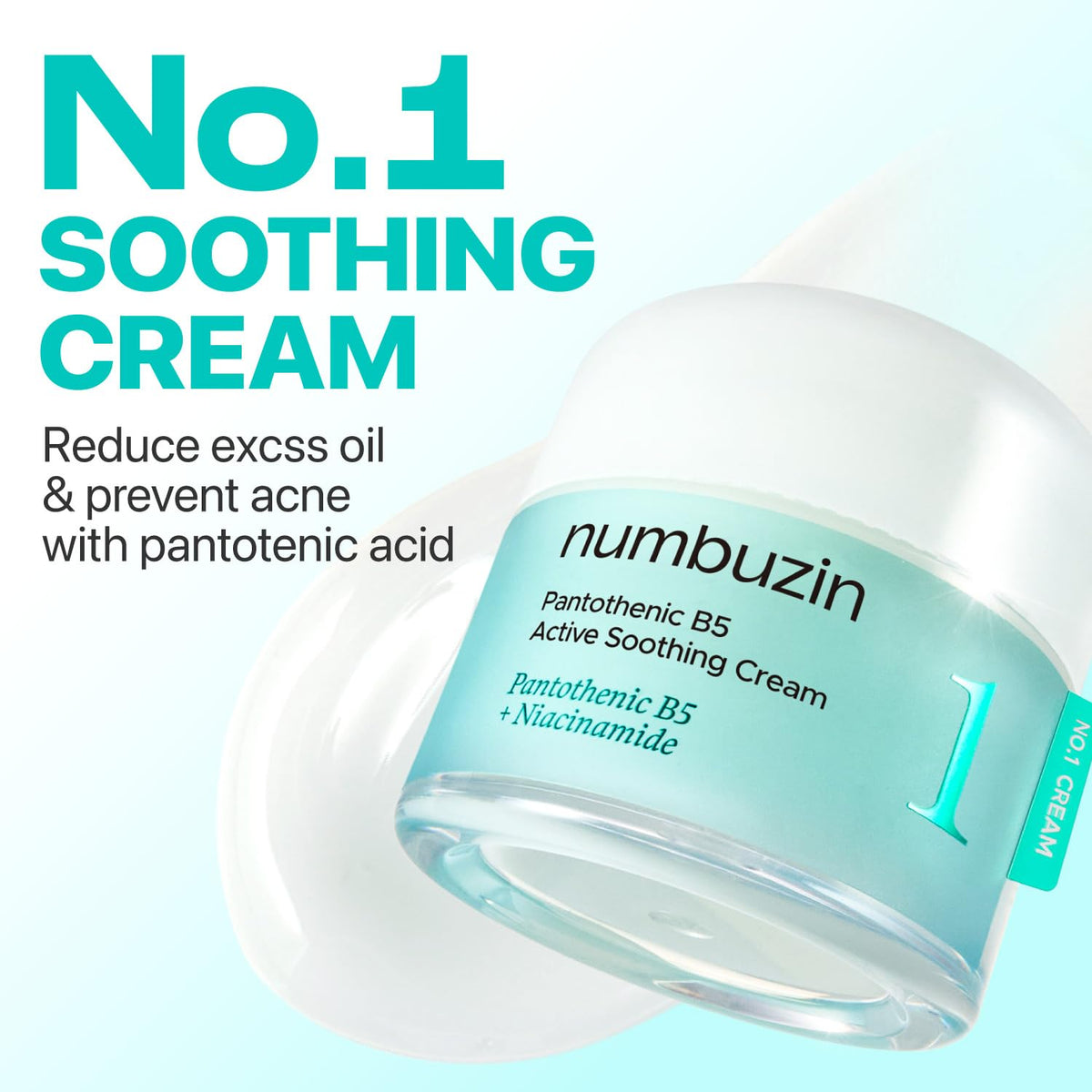 numbuzin cream texture close-up highlighting lightweight soothing