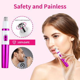 NUMIFUN trimmer held in hand to show size and travel-friendly portability benefit