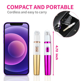 NUMIFUN trimmer pictured next to AAA battery illustrating power source and convenience