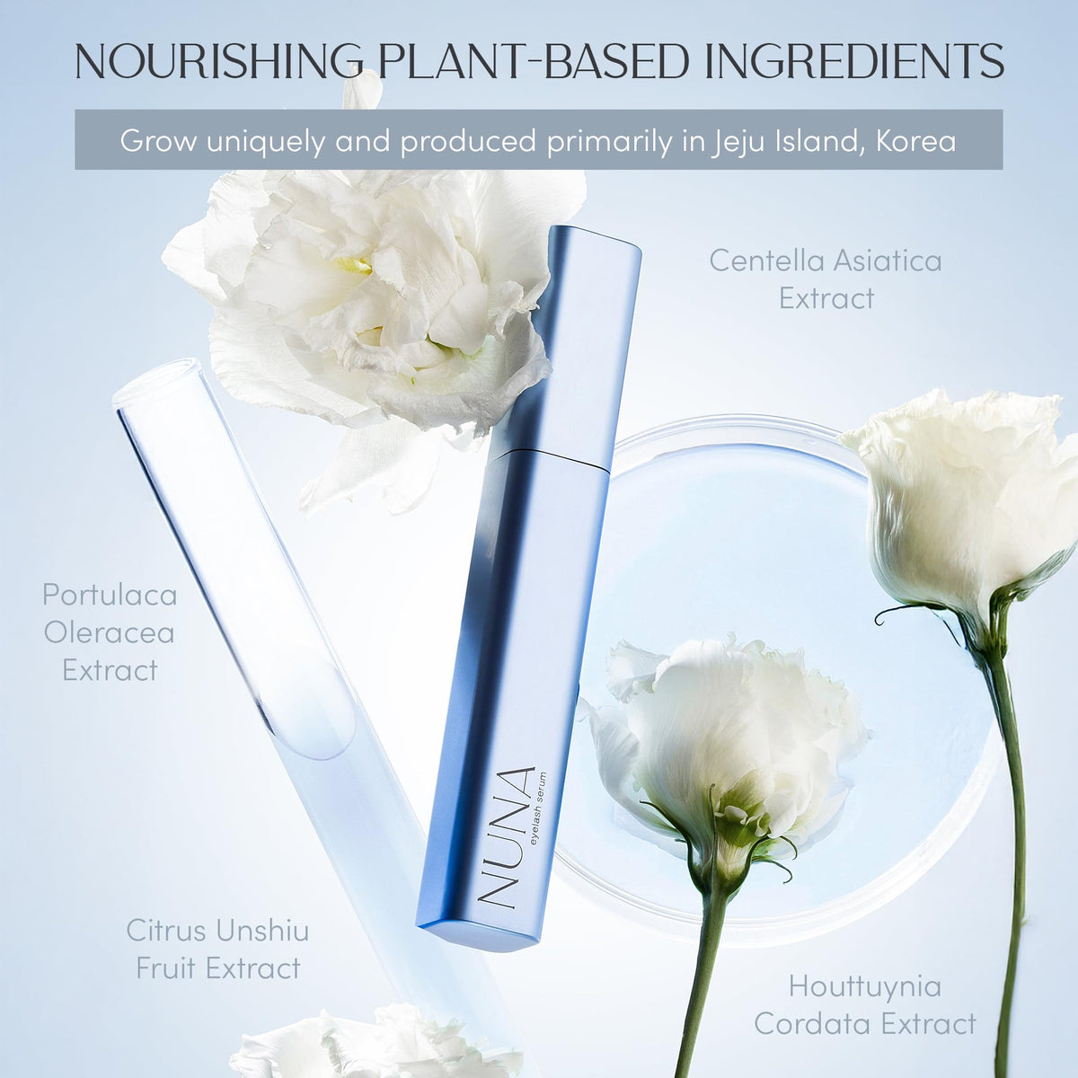 NUNA serum texture droplet showing lightweight consistency and quick absorption