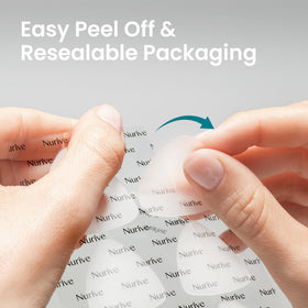 NURIVE resealable pack opened to show perforated film convenience