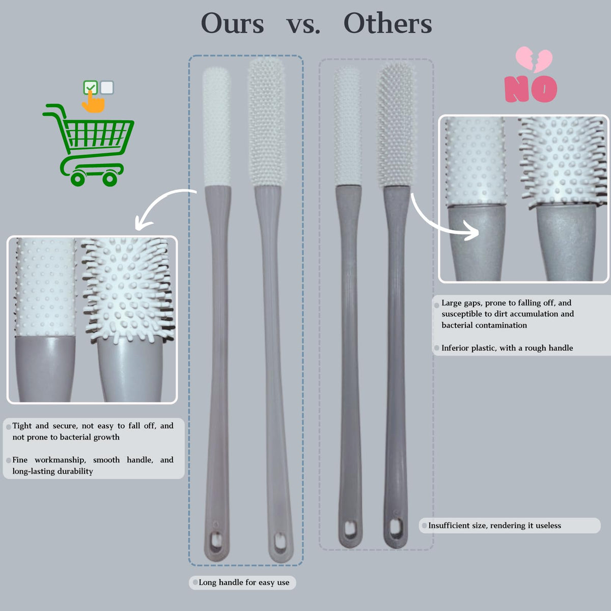Nurlypop two-pack arrangement displaying both toe brush and exfoliator