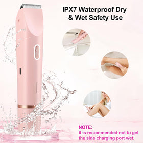 NURSETEK underarm grooming action illustrating gentle, irritation-free trimming