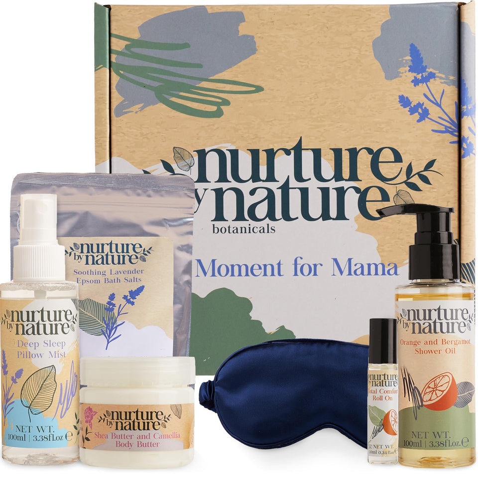 Nurture by Nature gift box front view, ready-to-gift and calming