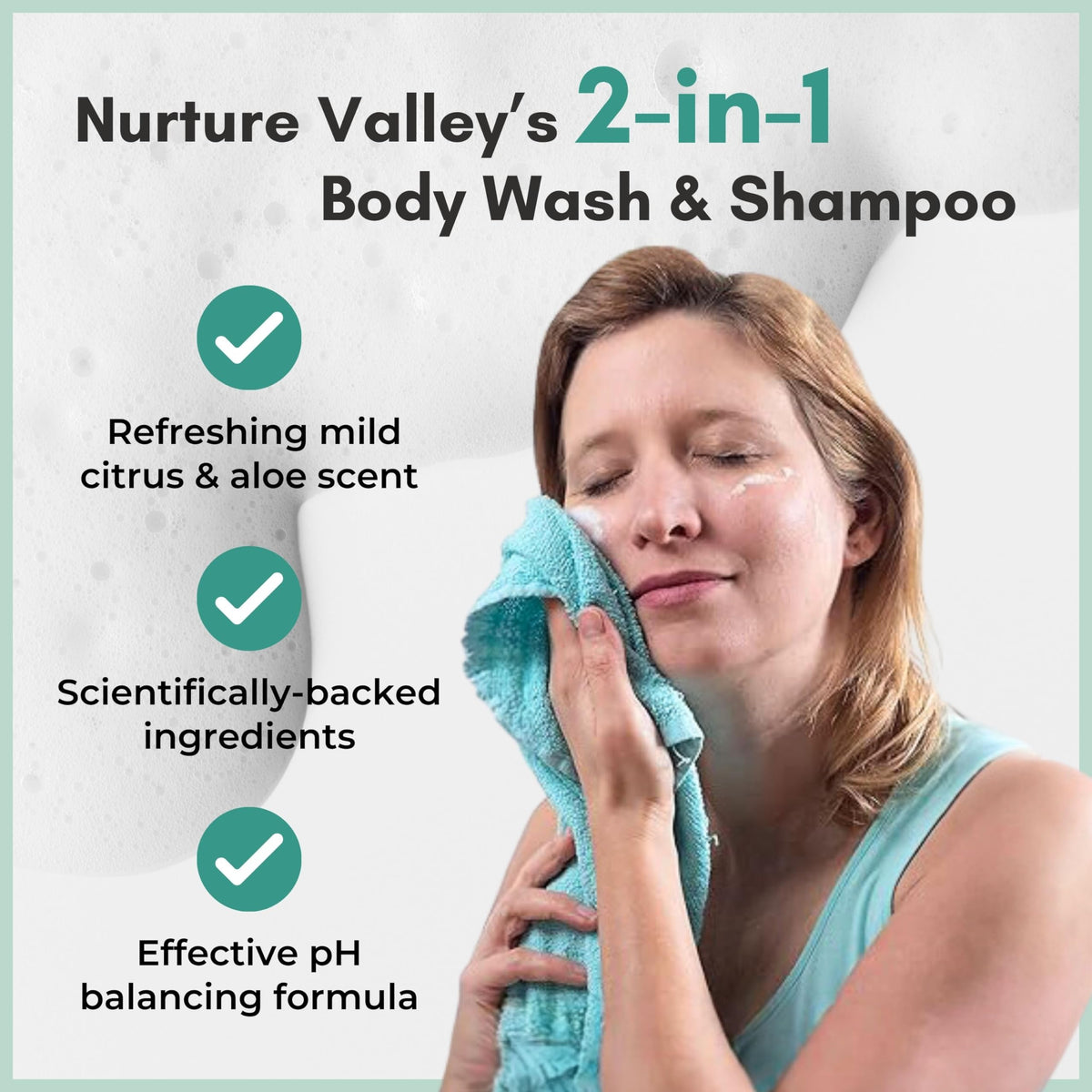 Nurture Valley bottle label detail highlighting ingredients