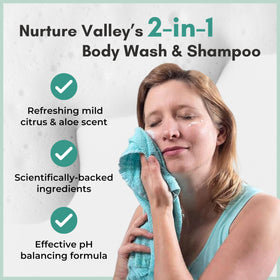 Nurture Valley bottle label detail highlighting ingredients