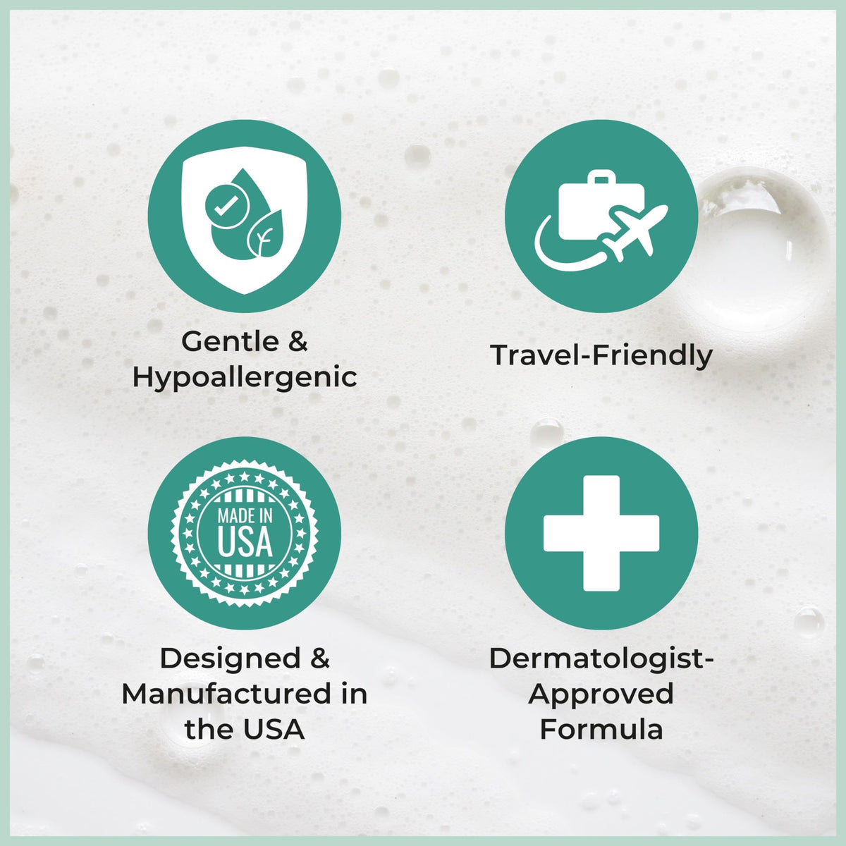 Applying Nurture Valley foam to hair for waterless cleansing