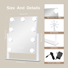 NUSVAN mirror rotated 360 degrees demonstrating adjustable viewing angles