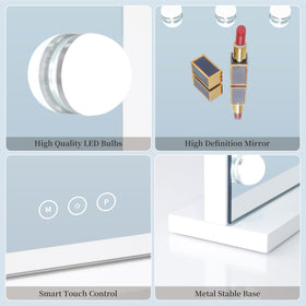 NUSVAN scale comparison with hand and phone illustrating mirror size and portability