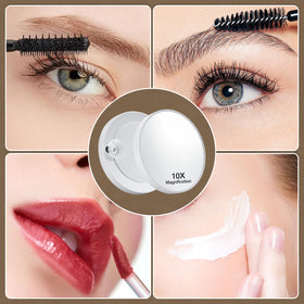 NUSVAN mirror in makeup routine use demonstrating flattering illumination