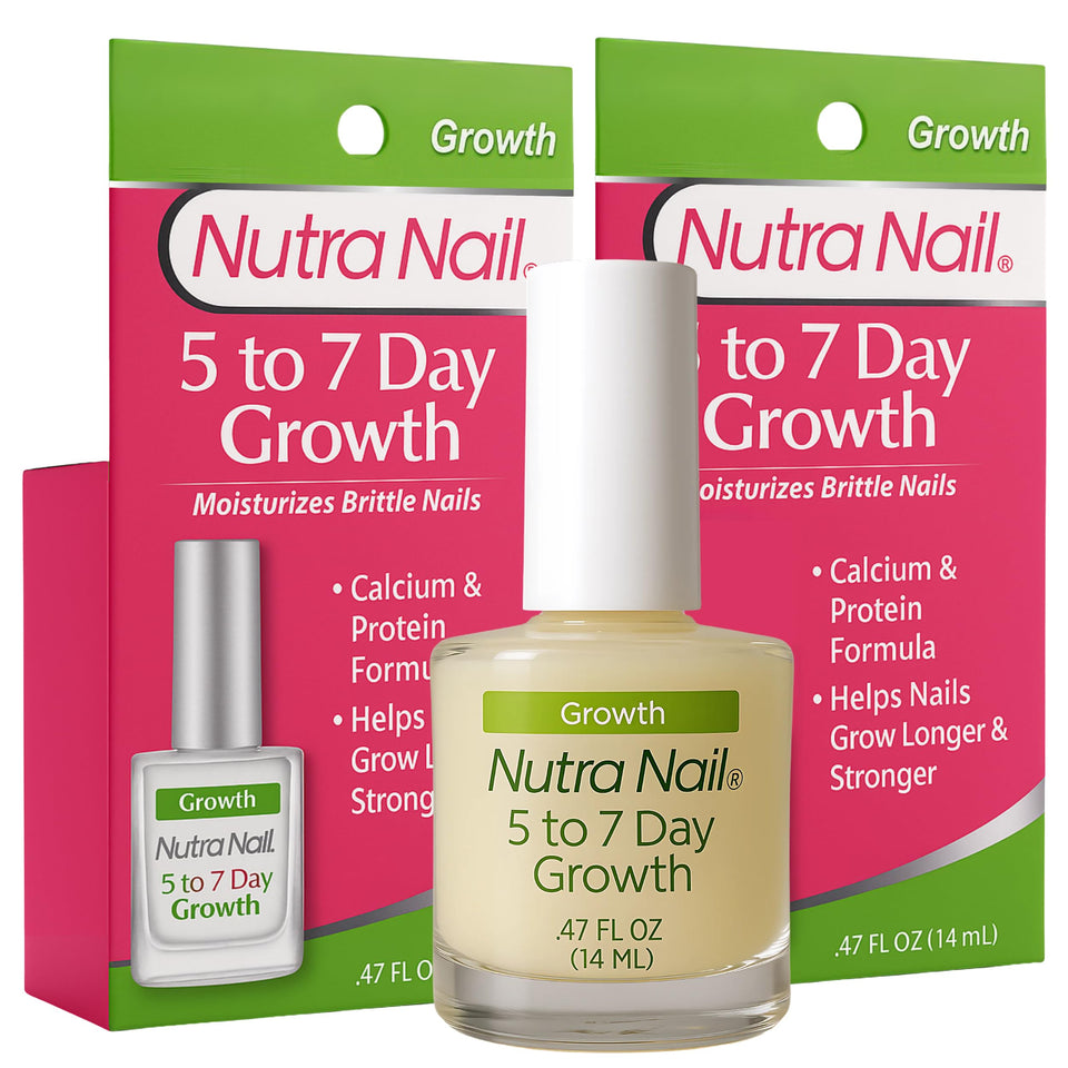 Nutra Nail front packaging showing two 0.47 fl oz bottles for quick results
