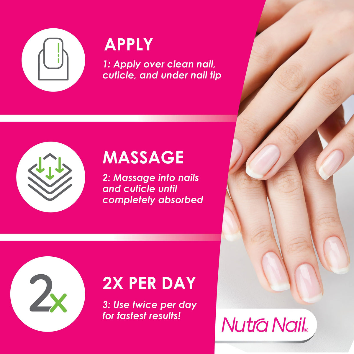 Nutra Nail ingredients label close-up showing key actives like keratin and collagen