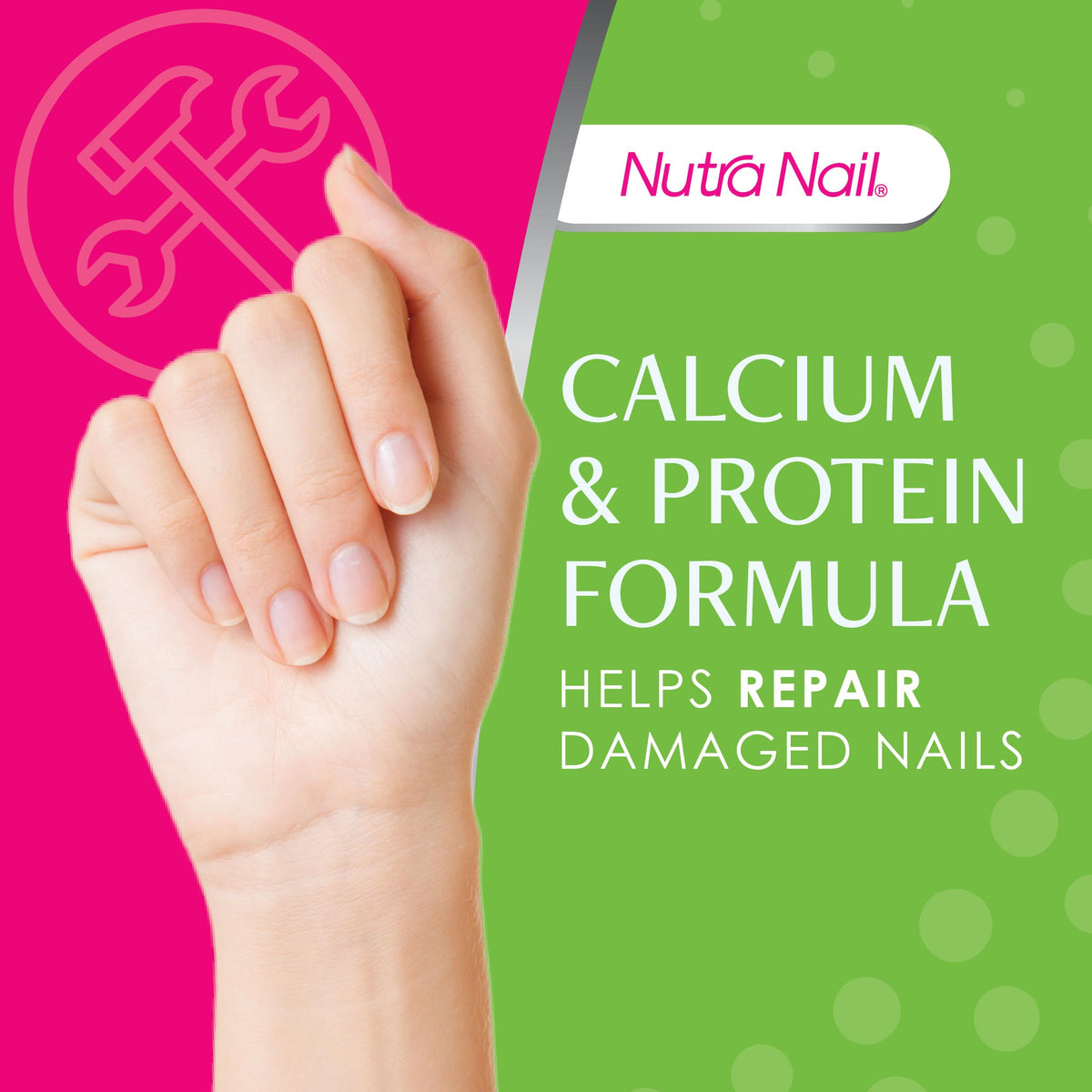 Nutra Nail clear serum drop on fingertip highlighting lightweight texture and absorbency