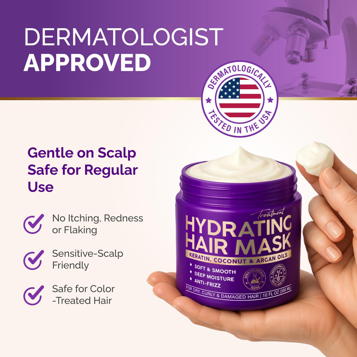 NUTRAHARMONY jar on bathroom shelf in lifestyle setting suggesting salon-quality routine