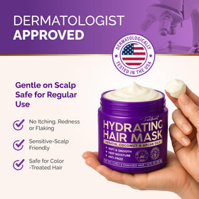 NUTRAHARMONY jar on bathroom shelf in lifestyle setting suggesting salon-quality routine