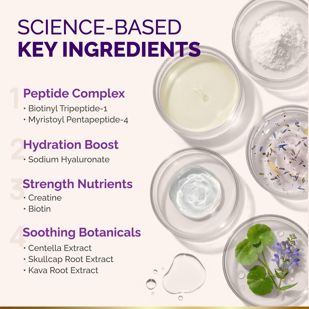 NUTRAHARMONY texture dispensed drop illustrating lightweight, fast-absorbing consistency