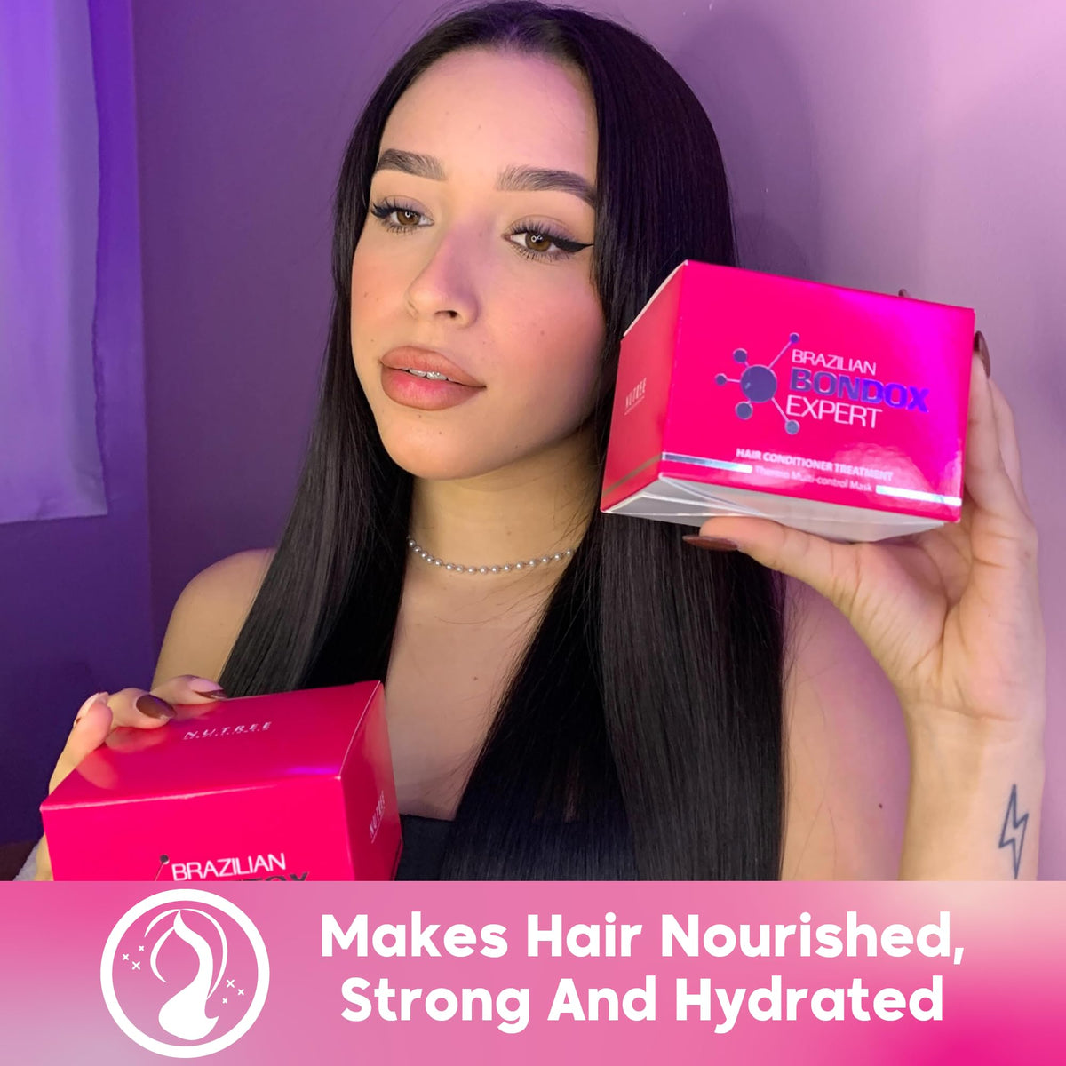 Nutree Professional ingredients shot with prunus oil and marine collagen for nourishment