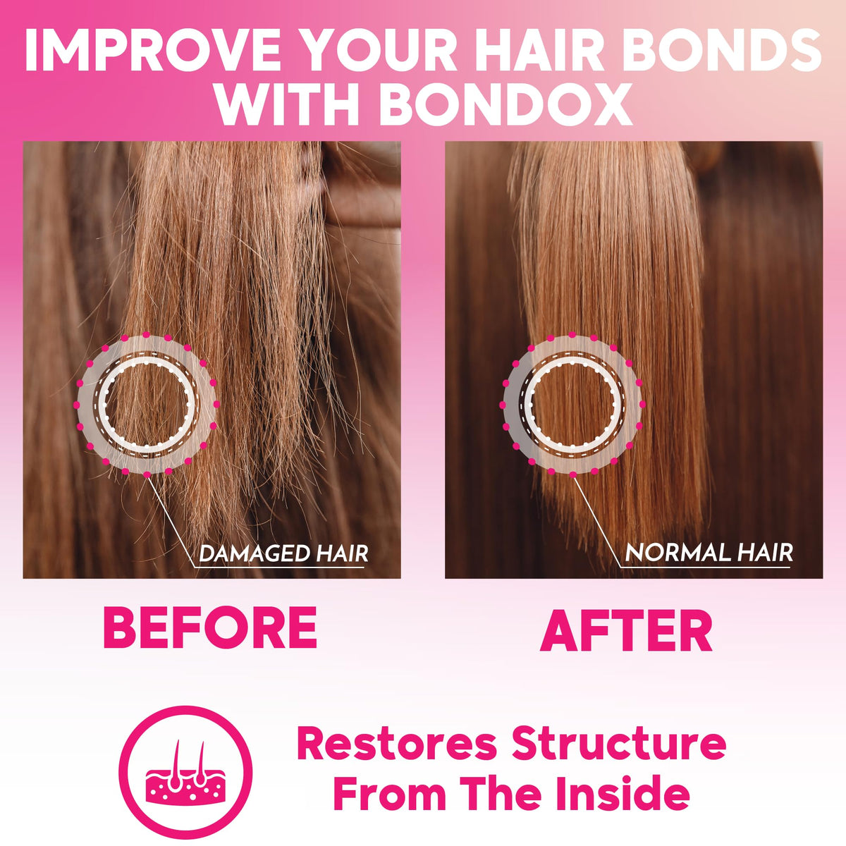 Nutree Professional finished sleek hair in salon setting demonstrating frizz control