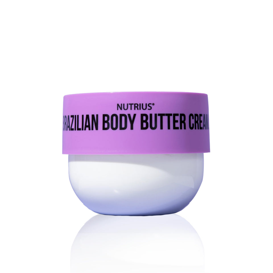 Nutrius jar front view showing Botanical Bliss label and hydration benefits