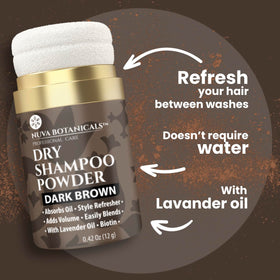 Nuva Botanicals close-up label with biotin and Korean ginseng, supports fuller-looking hair