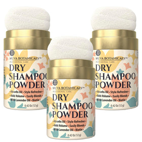 Nuva Botanicals front packaging showing travel three-pack and lavender scent benefit