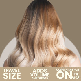 Nuva Botanicals being applied to blonde roots demonstrating oil absorption