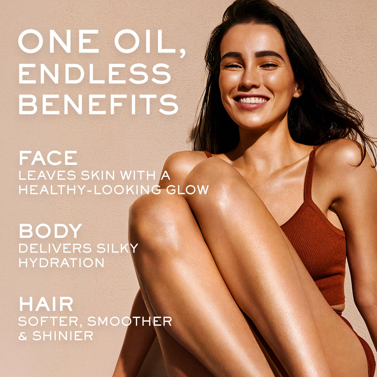 NUXE oil on hair ends showing smoothness and reduced frizz benefit for shinier strands