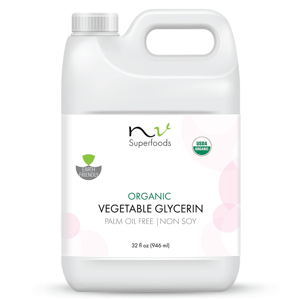 NV Superfoods front label bottle showing organic certification and clean design benefits clarity