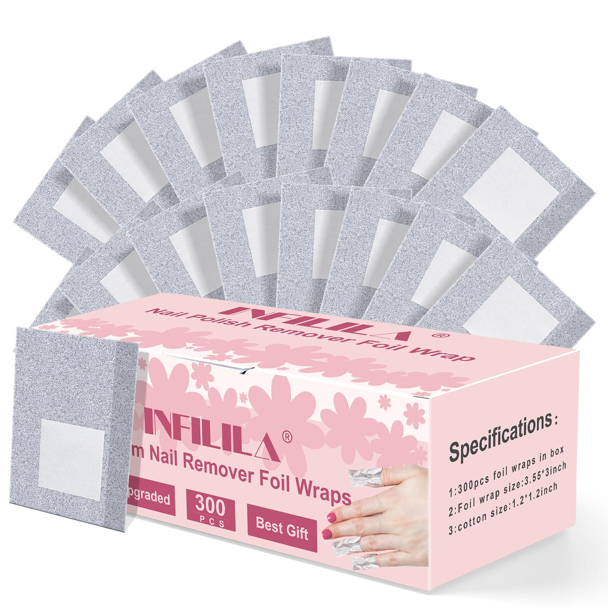 NXJ INFILILA front packaging showing 300-piece value pack and benefits