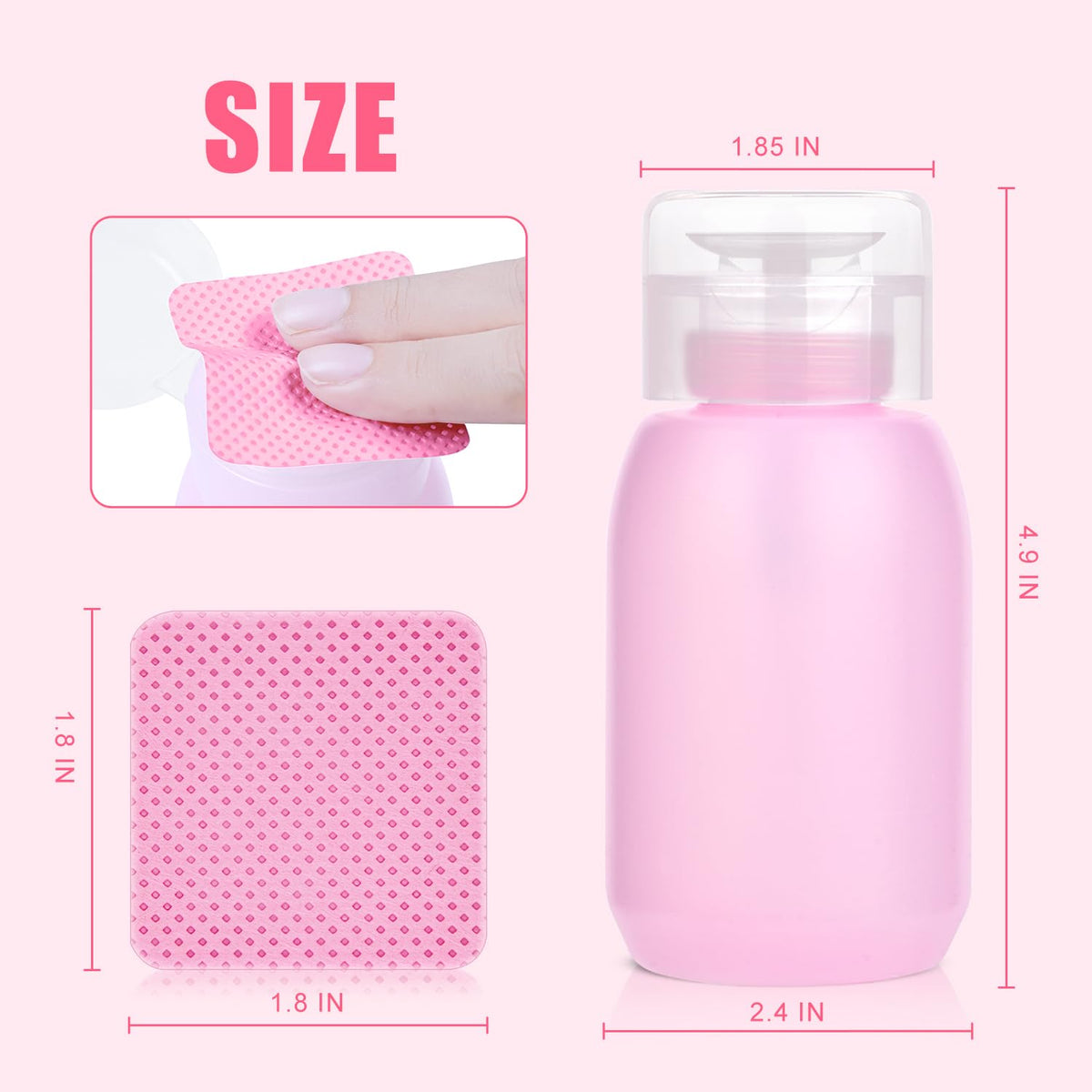 NXJ INFILILA wipes used with acetone on nail, speeds gel removal
