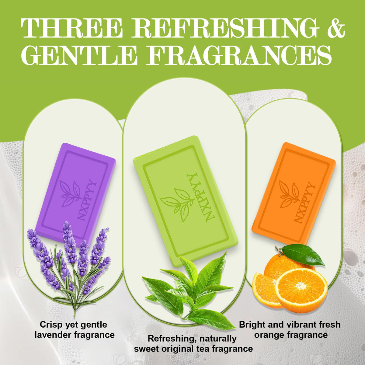 NXPPYY soap lather on feet showing antifungal care and comfort
