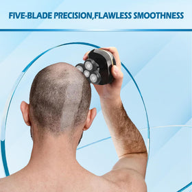 NXPPYY head shaver in bathroom lifestyle scene showing quick morning grooming