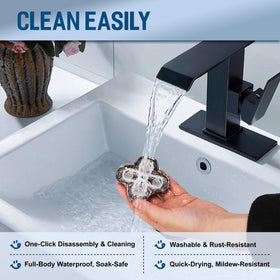 NXPPYY cleaning brush beside two heads, helps remove trapped hair efficiently