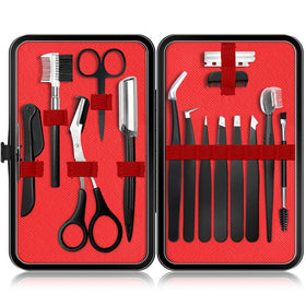NXPPYY open kit showing all 17 grooming tools for organized travel
