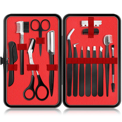 NXPPYY open kit showing all 17 grooming tools for organized travel
