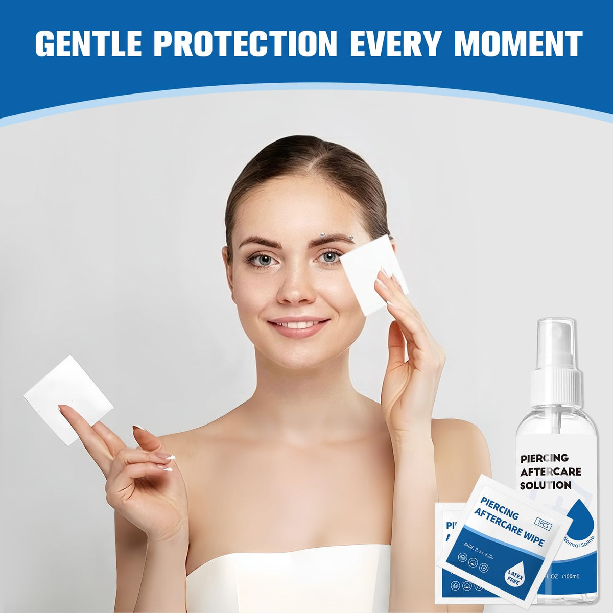NXPPYY ingredient label highlighting saline and Aloe Vera for soothing sensitive skin