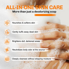NXPPYY foamy lather in hand demonstrating effective cleansing and freshness