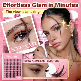 NYCAAR arranged lashes showing 8–18mm lengths for customizable styling