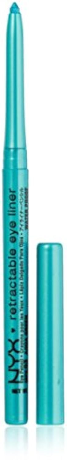 NYX PROFESSIONAL MAKEUP front packaging showing aqua green pencil for easy identification and portability