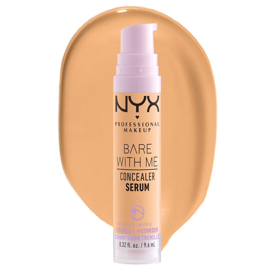 NYX PROFESSIONAL MAKEUP front packaging showing sleek concealer serum bottle and shade name Golden