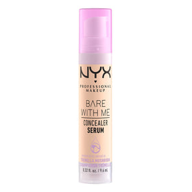 NYX concealer serum on bathroom vanity styling shows everyday skincare makeup