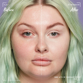 NYX concealer serum texture swatch highlighting dewy finish and blendability
