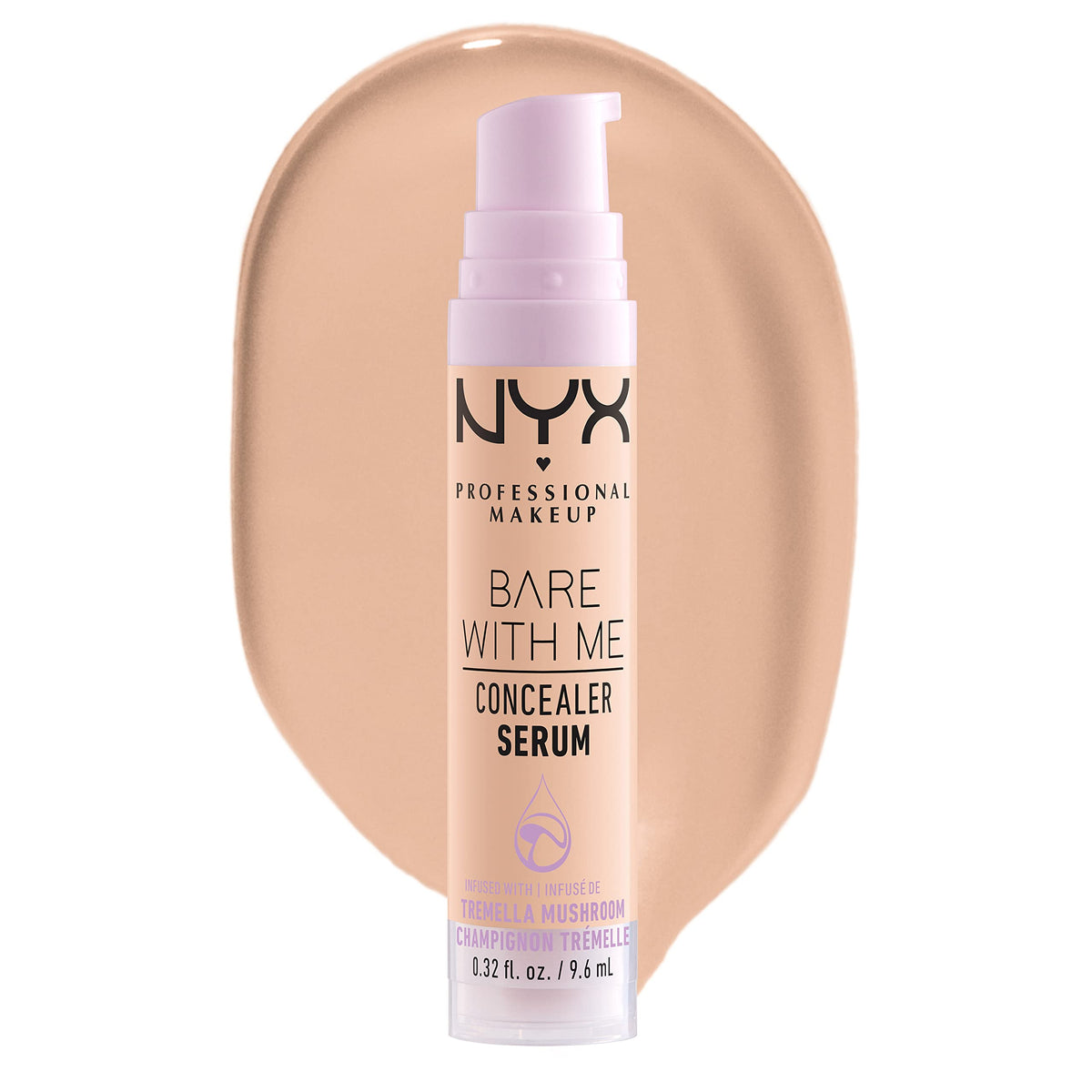 NYX PROFESSIONAL MAKEUP front packaging showing vanilla shade and benefit of hydration