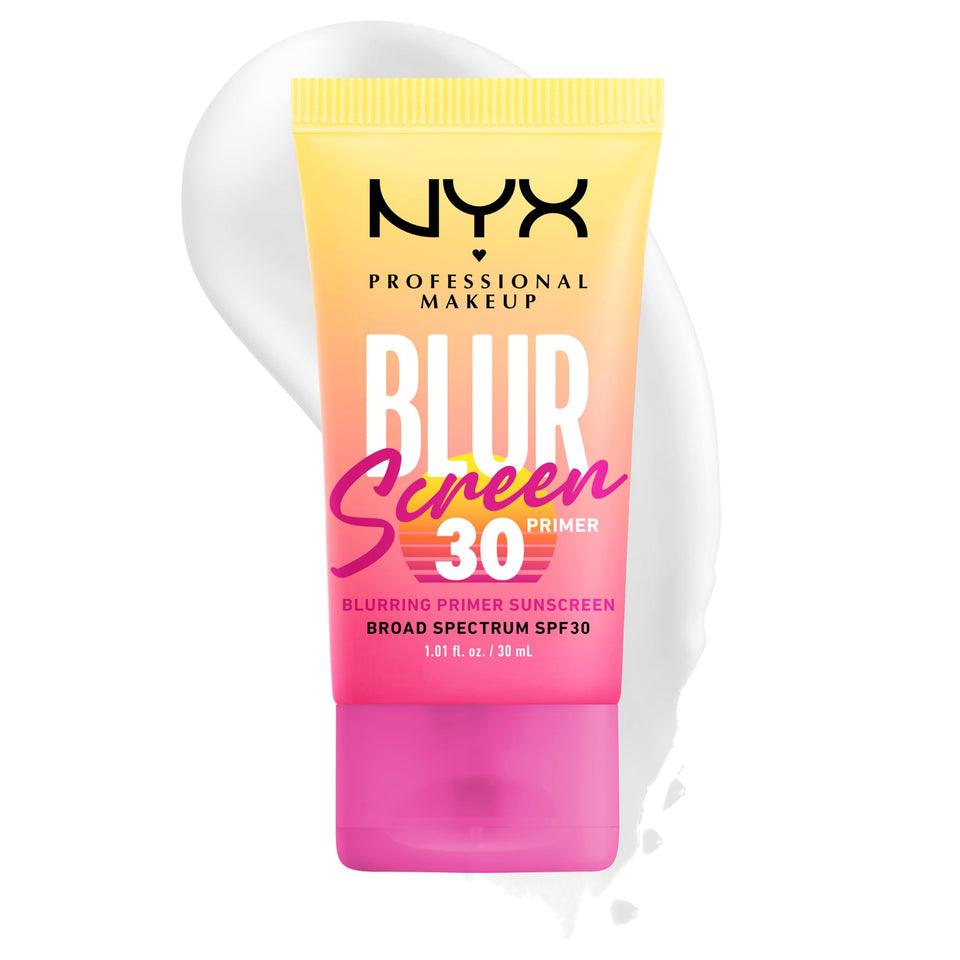 NYX Blurscreen front packaging showing SPF 30 protection and benefits